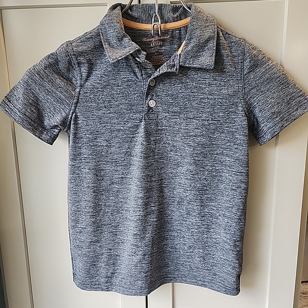 Tommy Bahama Polo‎ Shirt S 5 6 Gray Active Knit Preppy Collared